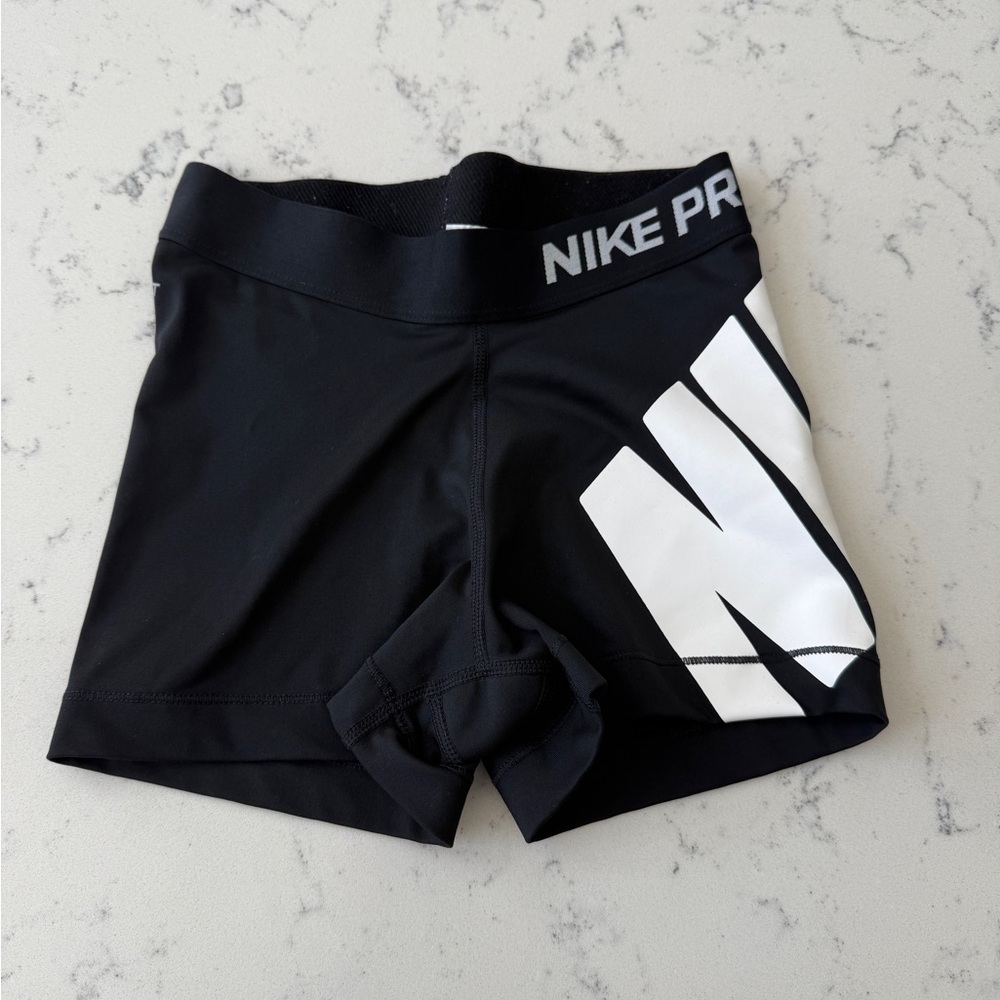 Nike Black and White Athletic Shorts with Compression Fit